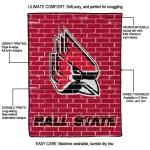 ball state cardinals brick grid red quilt blanket best selling