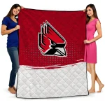 ball state cardinals dot illusion red quilt blanket best selling