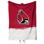 ball state cardinals dot illusion red quilt blanket best selling