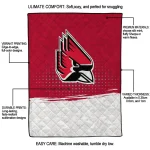 ball state cardinals dot illusion red quilt blanket best selling