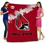 ball state cardinals paint trail red quilt blanket best selling