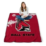 ball state cardinals paint trail red quilt blanket best selling