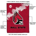 ball state cardinals paint trail red quilt blanket best selling