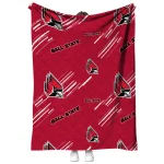 ball state cardinals sketch lines red quilt blanket best selling