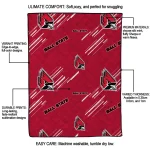 ball state cardinals sketch lines red quilt blanket best selling