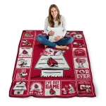 ball state cardinals snoopy love red quilt blanket best selling