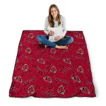ball state cardinals solid classic red quilt blanket best selling