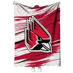 ball state cardinals wild lines red white quilt blanket best selling