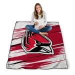 ball state cardinals wild lines red white quilt blanket best selling