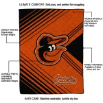 baltimore orioles arrow layers orange quilt blanket best selling