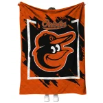baltimore orioles block border orange quilt blanket best selling