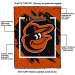 baltimore orioles block border orange quilt blanket best selling