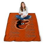 baltimore orioles bold red orange quilt blanket best selling
