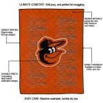 baltimore orioles bold red orange quilt blanket best selling