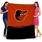 Baltimore Orioles Dot Illusion Orange Quilt Blanket 1 baltimore orioles dot illusion orange quilt blanket best selling