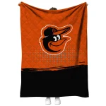baltimore orioles dot illusion orange quilt blanket best selling