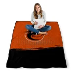 baltimore orioles dot illusion orange quilt blanket best selling