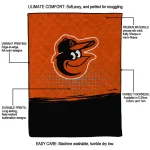 baltimore orioles dot illusion orange quilt blanket best selling