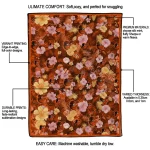 baltimore orioles hibiscus foliage orange quilt blanket best selling