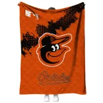 baltimore orioles league patch orange quilt blanket best selling