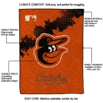 baltimore orioles league patch orange quilt blanket best selling