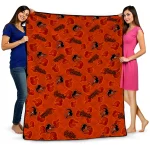 baltimore orioles solid classic orange quilt blanket best selling