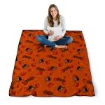 baltimore orioles solid classic orange quilt blanket best selling