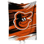 baltimore orioles wild lines orange white quilt blanket best selling