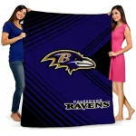 baltimore ravens arrow layers purple quilt blanket best selling