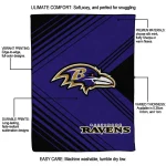 baltimore ravens arrow layers purple quilt blanket best selling