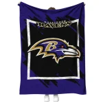 baltimore ravens block border purple quilt blanket best selling