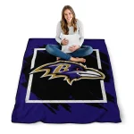 baltimore ravens block border purple quilt blanket best selling