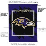 baltimore ravens block border purple quilt blanket best selling