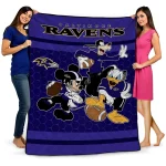 baltimore ravens disney football purple quilt blanket best selling