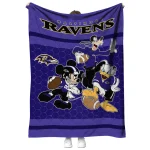 baltimore ravens disney football purple quilt blanket best selling