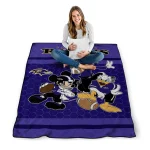 baltimore ravens disney football purple quilt blanket best selling