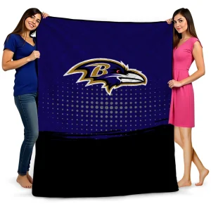 baltimore ravens dot illusion purple quilt blanket best selling