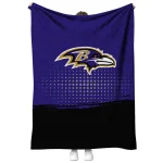 baltimore ravens dot illusion purple quilt blanket best selling