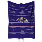 baltimore ravens handdrawn stripes purple quilt blanket best selling