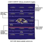 baltimore ravens handdrawn stripes purple quilt blanket best selling