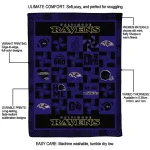 baltimore ravens helmet heart purple quilt blanket best selling