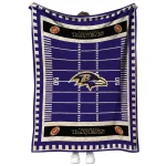 baltimore ravens mickey player purple quilt blanket best selling