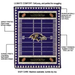 baltimore ravens mickey player purple quilt blanket best selling