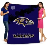 baltimore ravens shield badge purple quilt blanket best selling
