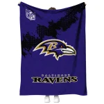 baltimore ravens shield badge purple quilt blanket best selling