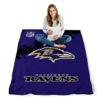 baltimore ravens shield badge purple quilt blanket best selling