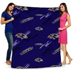 baltimore ravens sketch lines purple quilt blanket best selling