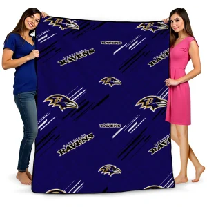 baltimore ravens sketch lines purple quilt blanket best selling
