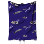 baltimore ravens sketch lines purple quilt blanket best selling
