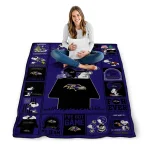 baltimore ravens snoopy love purple quilt blanket best selling
